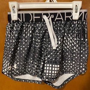 black gray and white girls under armour shorts